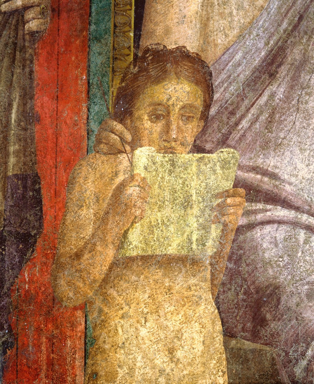 Fresque représentant une cérémonie rituelle à la Villa des Mystères, Pompéi, Campanie, Italie - Roman