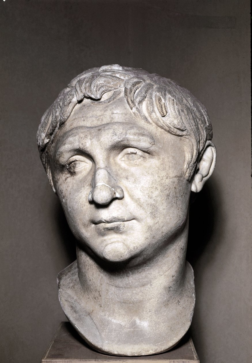 Portrait de Pompée le Grand (sculpture en marbre) - Roman