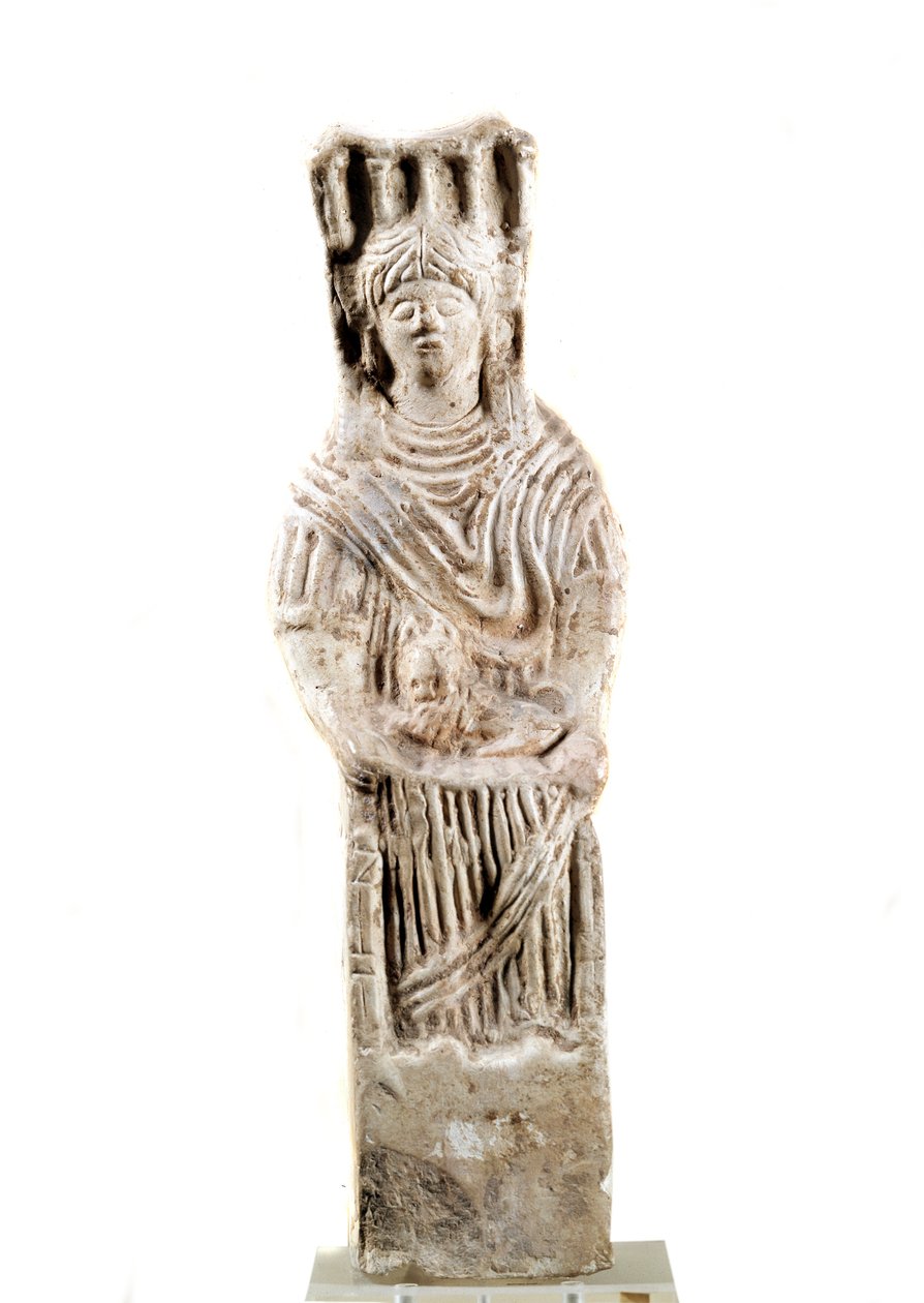 Représentation de la divinité Cybèle assise sur un trône - Roman