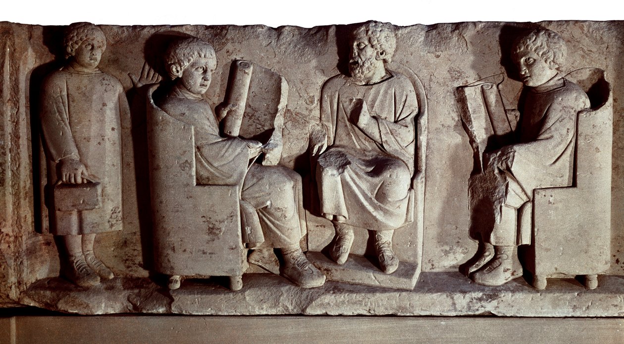 Civilisation romaine. Relief représentant une scène d