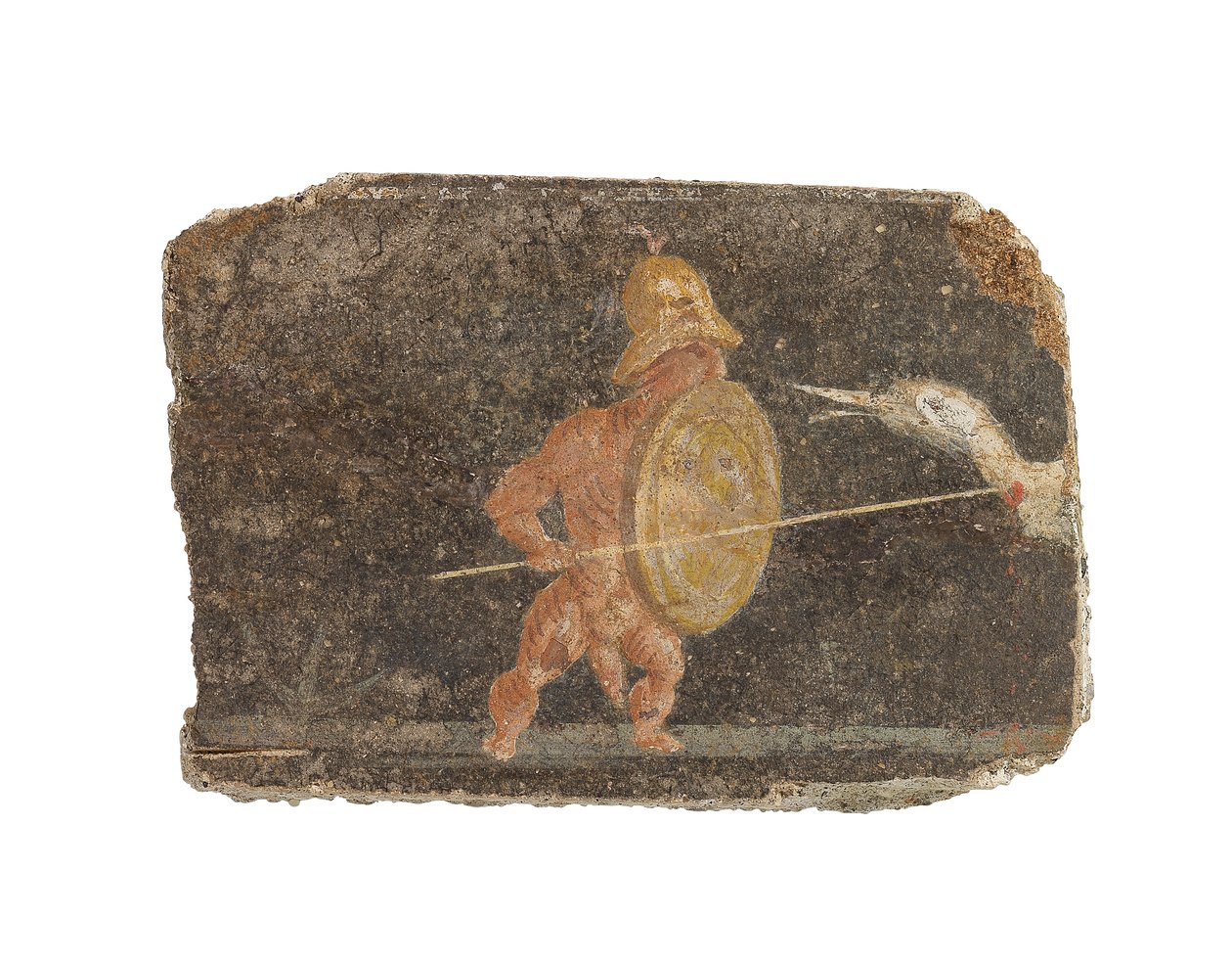 Fragment de peinture murale romaine, vers 1er-2e siècle - Roman