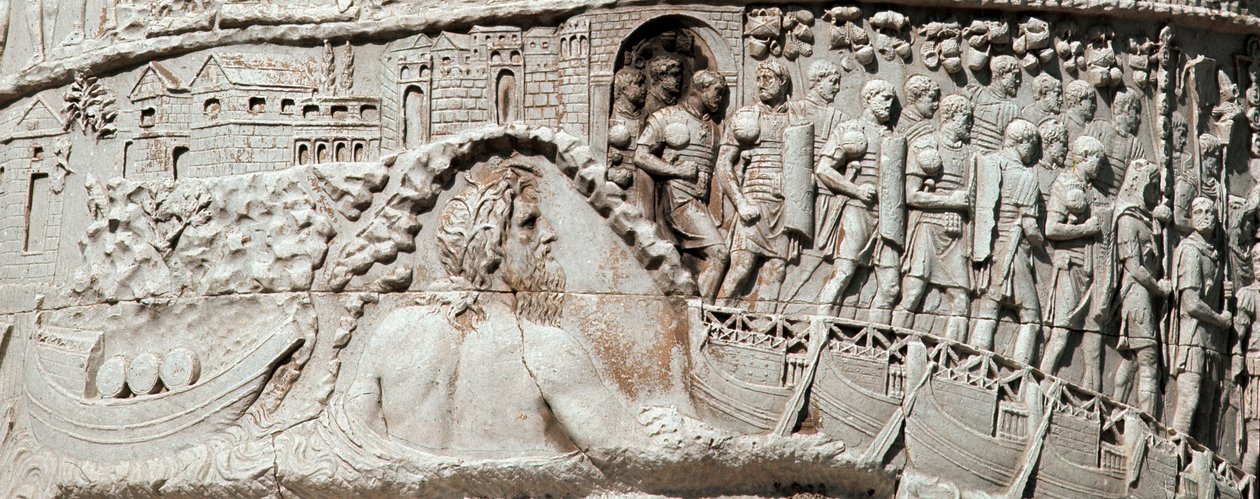 Les légions romaines naviguent à Ancône sous la protection de Neptune (détail) - Roman