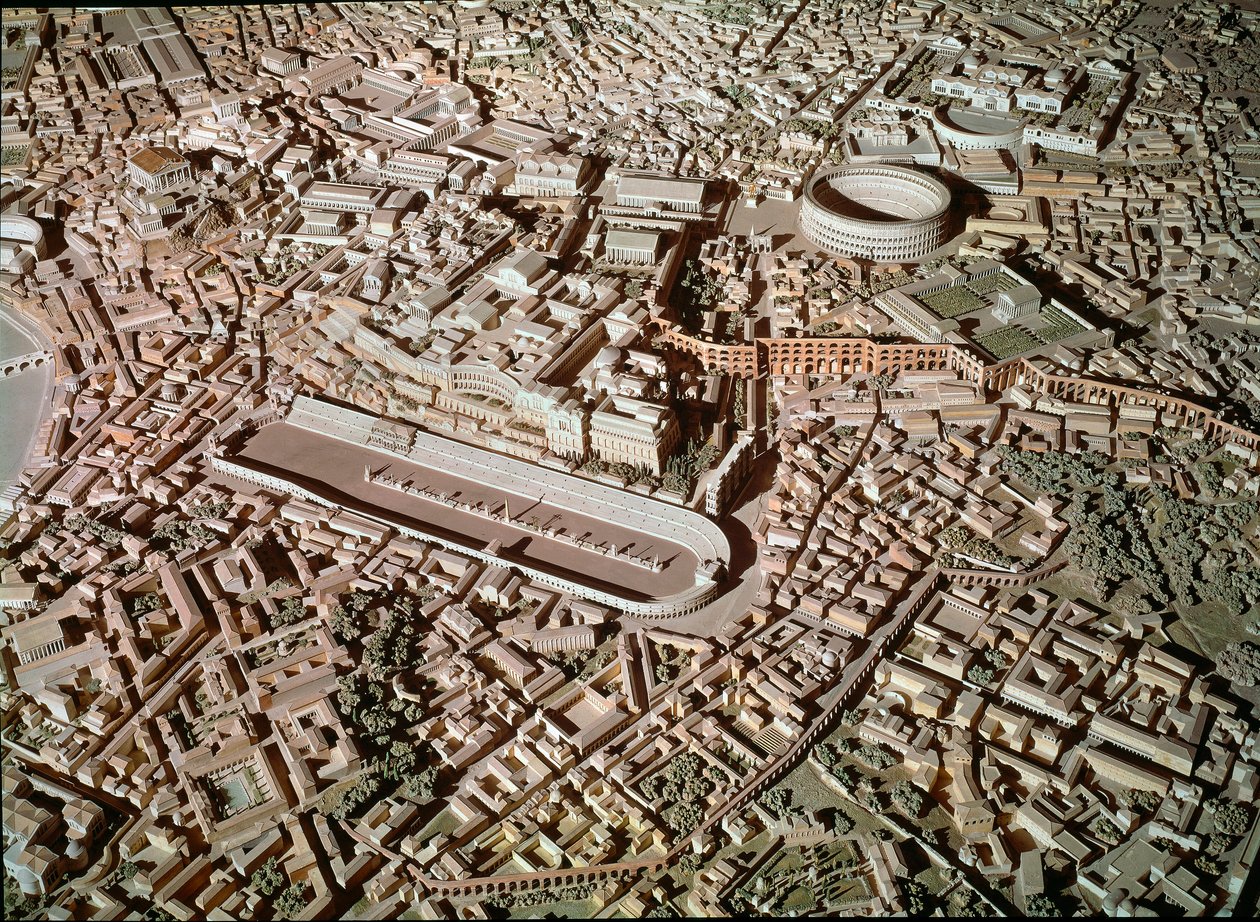 Art romain : modèle représentant la ville de Rome sous l