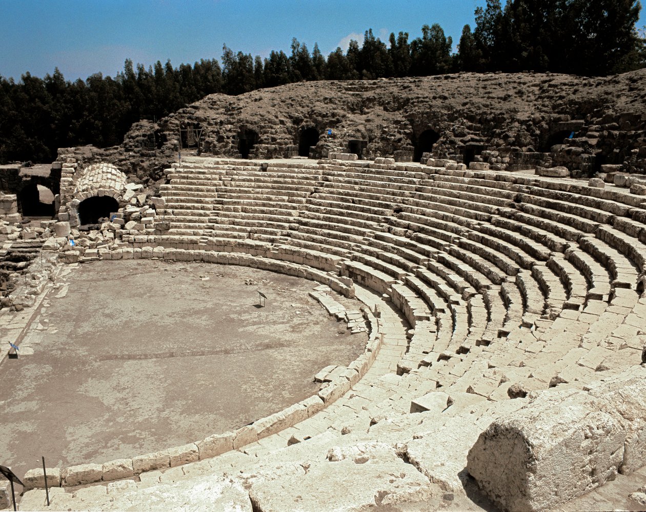 Vue du théâtre romain de Scythopolis, 2e siècle av. J.-C.-4e siècle apr. J.-C. - Roman Roman