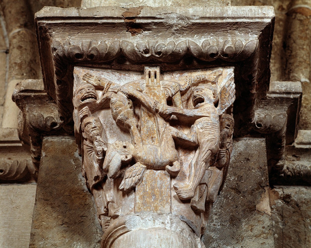 La vision de saint Antoine de Padoue (chapiteau sculpté) - Romanesque