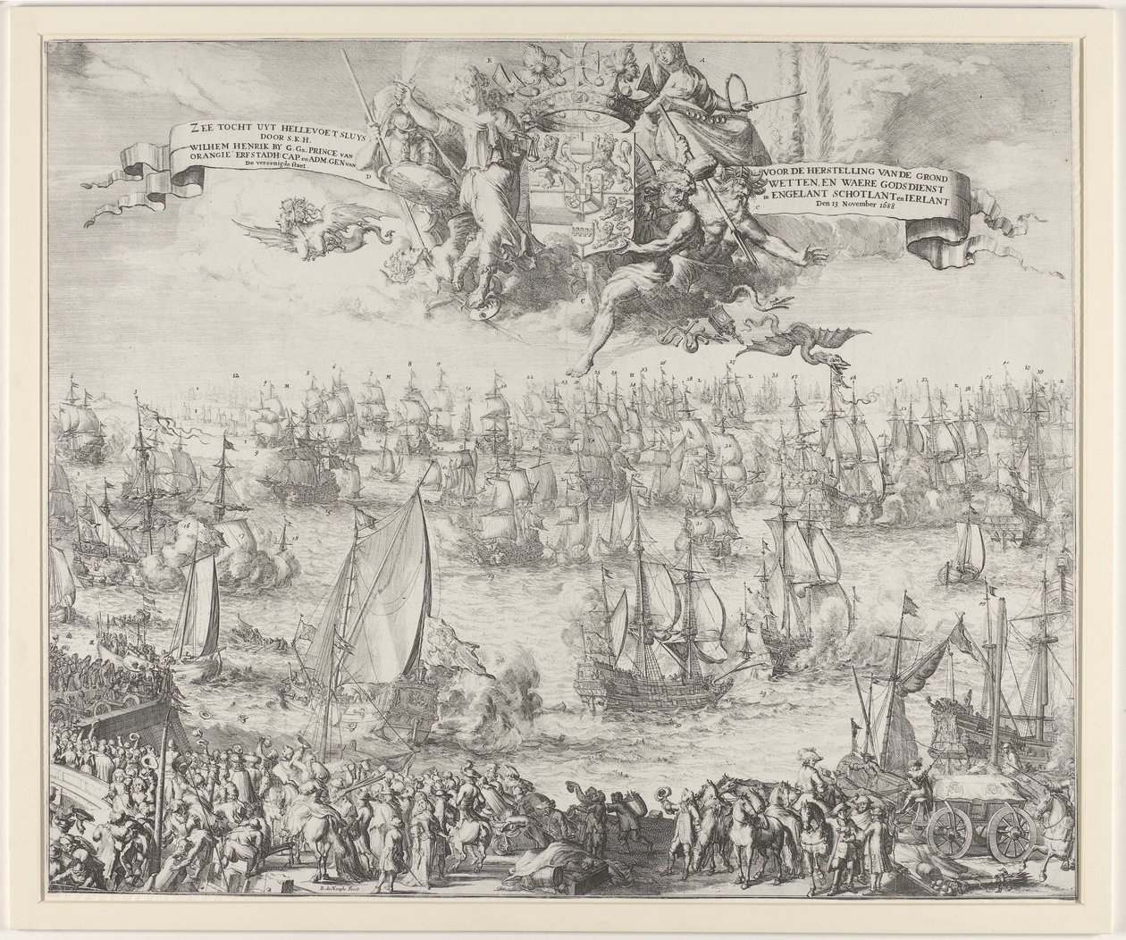 Voyage de Guillaume III en Angleterre, 1688 - Romeyn de Hooghe (attributed to workshop of)