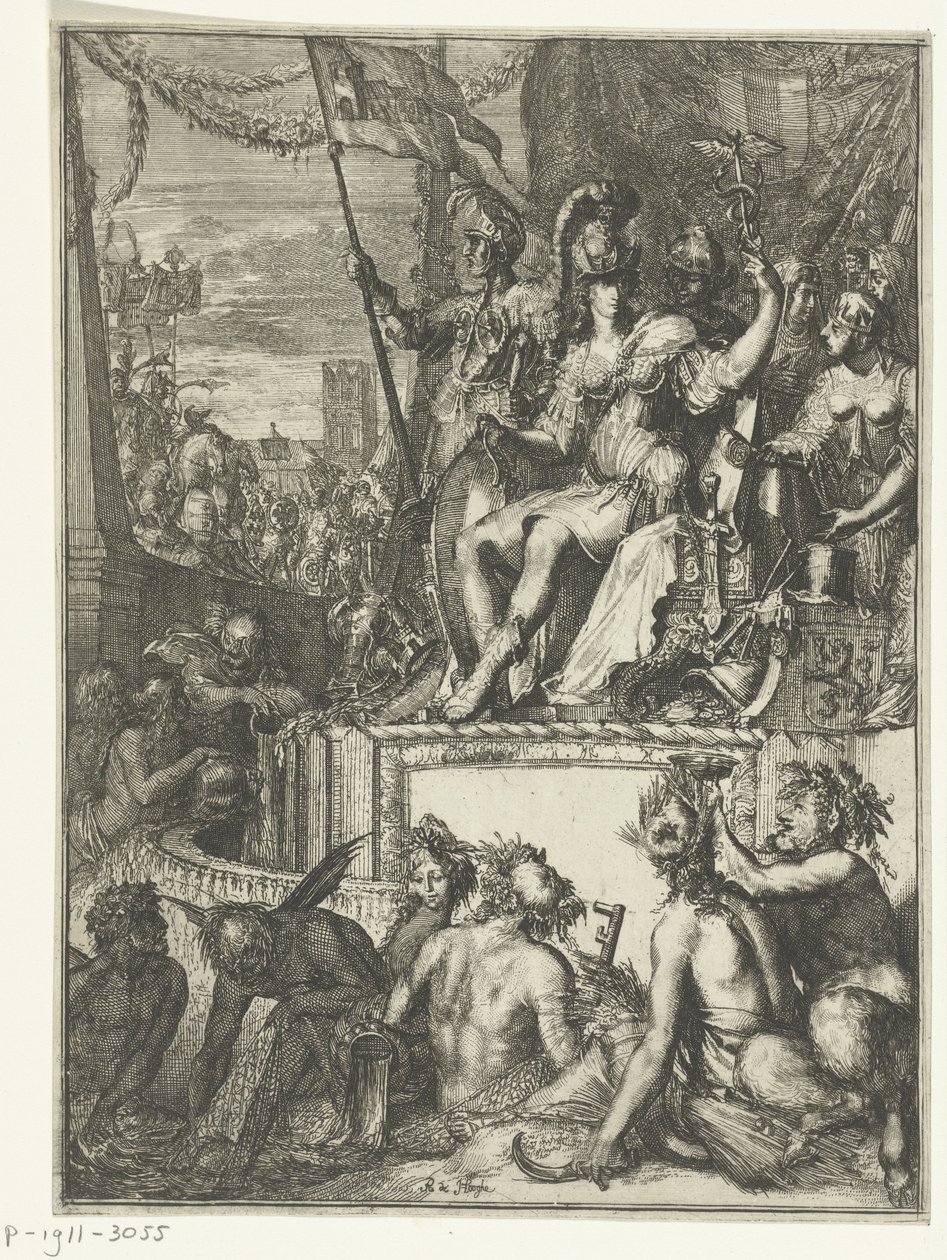 Représentation allégorique du commerce maritime - Romeyn de Hooghe