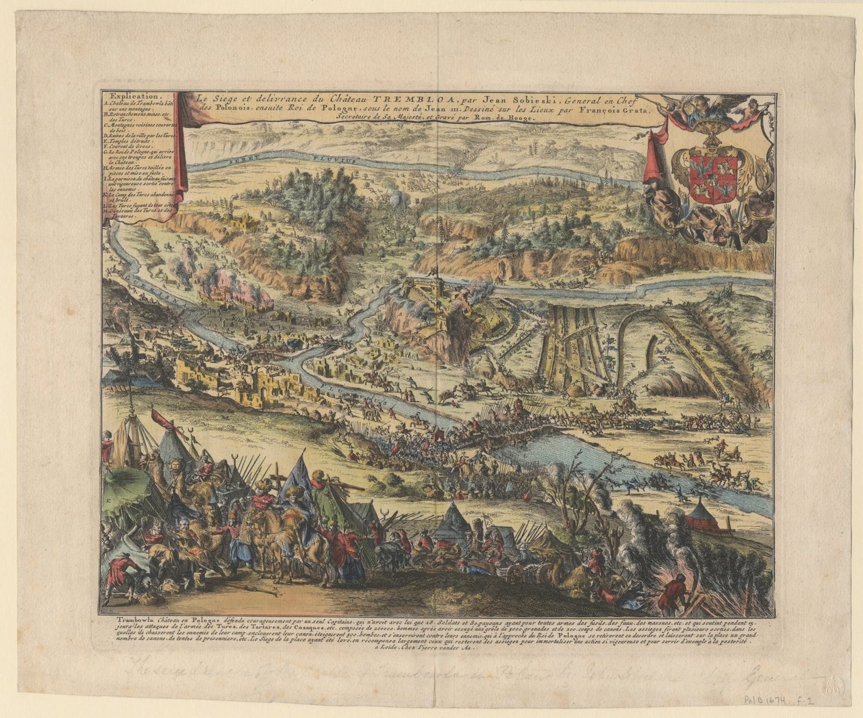 Le siège de Trembowla en 1675, 1690 - Romeyn de Hooghe