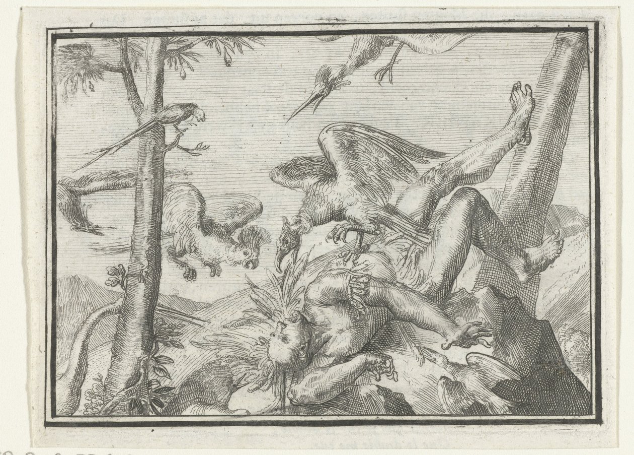Page de titre pour le pamphlet: De Geplukte Tapoeijer, 1702 - Romeyn de Hooghe