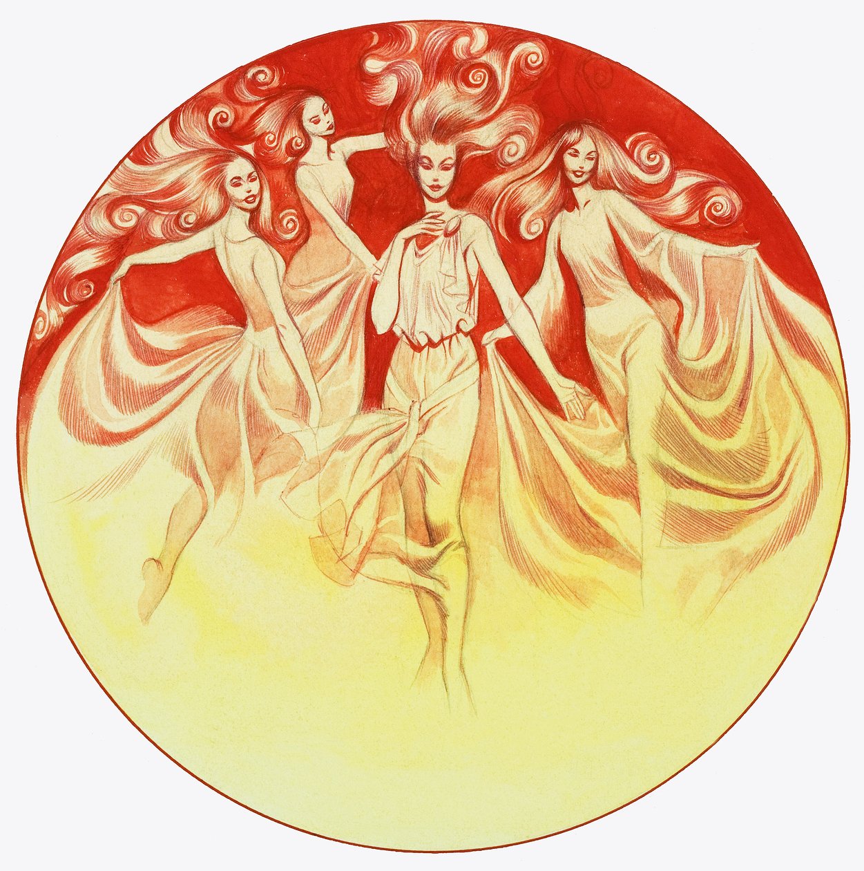 Tannhauser et Vénus (gouache sur papier) - Ron Embleton