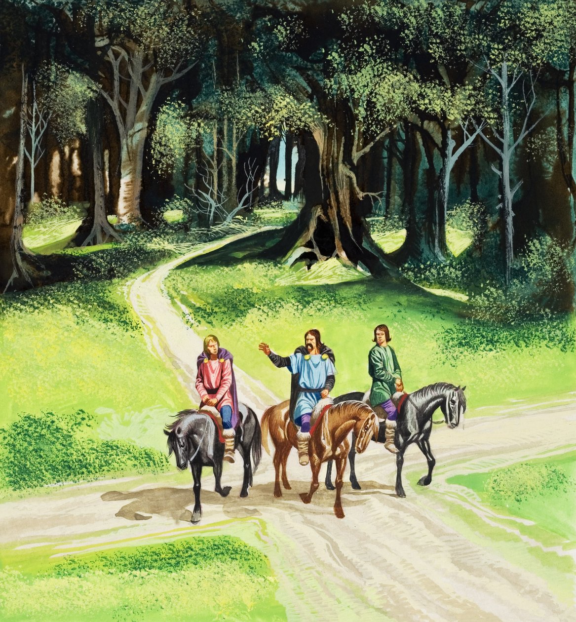 Les pommes magiques (gouache sur papier) - Ron Embleton