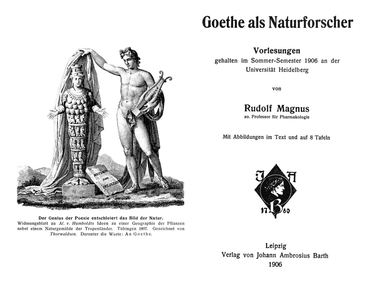 Frontispice et page de titre du livre de Rudolf Magnus - Rudolf Magnus