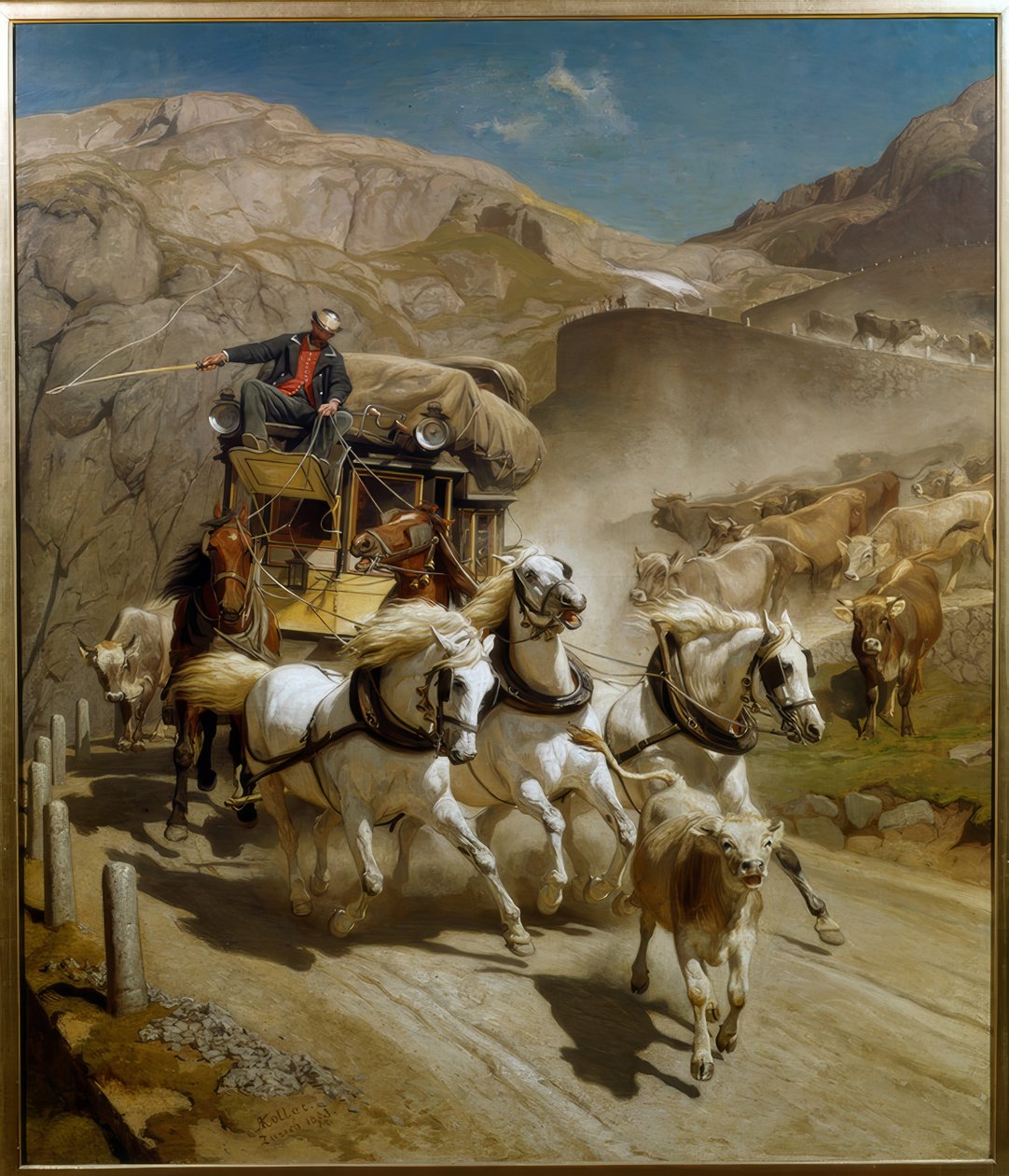 Gotthard Mail Coach - Rudolf Koller