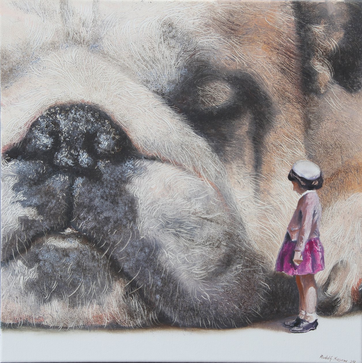 Curieux, 2024 (huile sur toile) - Rudolf Kosow
