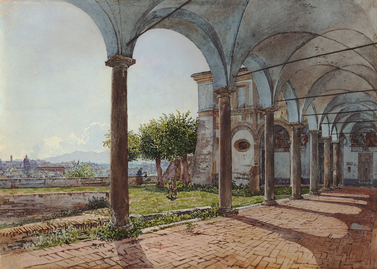 Vue de Rome depuis le couvent de Santa Onofrio - Rudolf von Alt