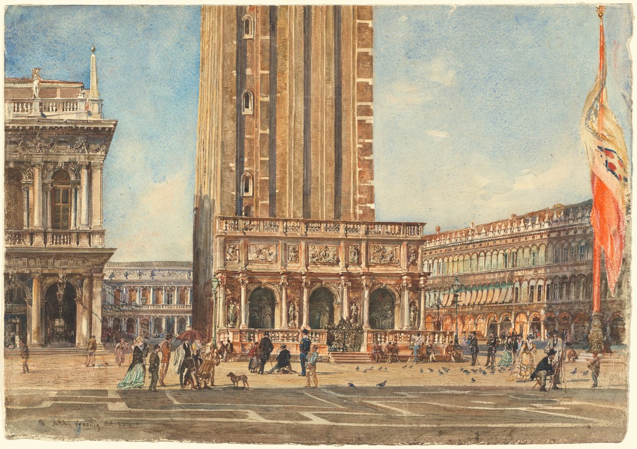 La Piazza San Marco - Rudolf von Alt