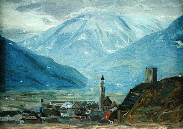Merano sous la neige, c.1840 - Rudolph Friedrich Wasmann