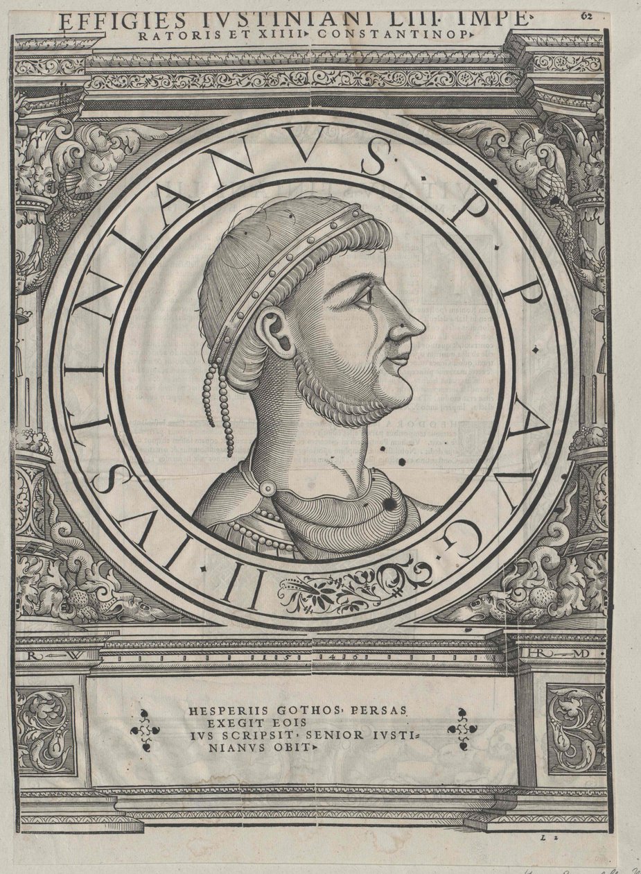 Empereur byzantin Justinien Ier (impression) - Rudolph Wyssenbach