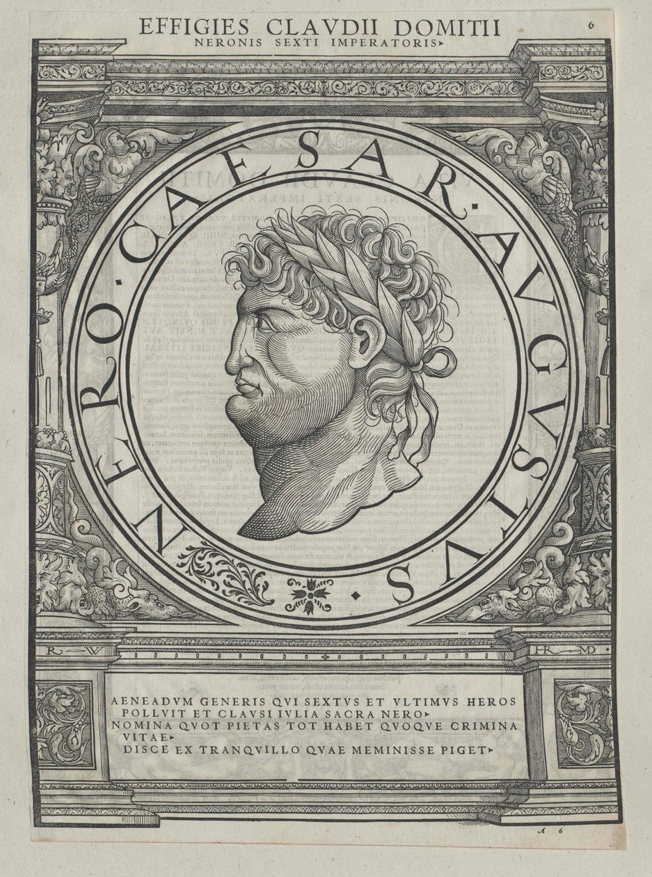 Empereur romain Néron (impression) - Rudolph Wyssenbach