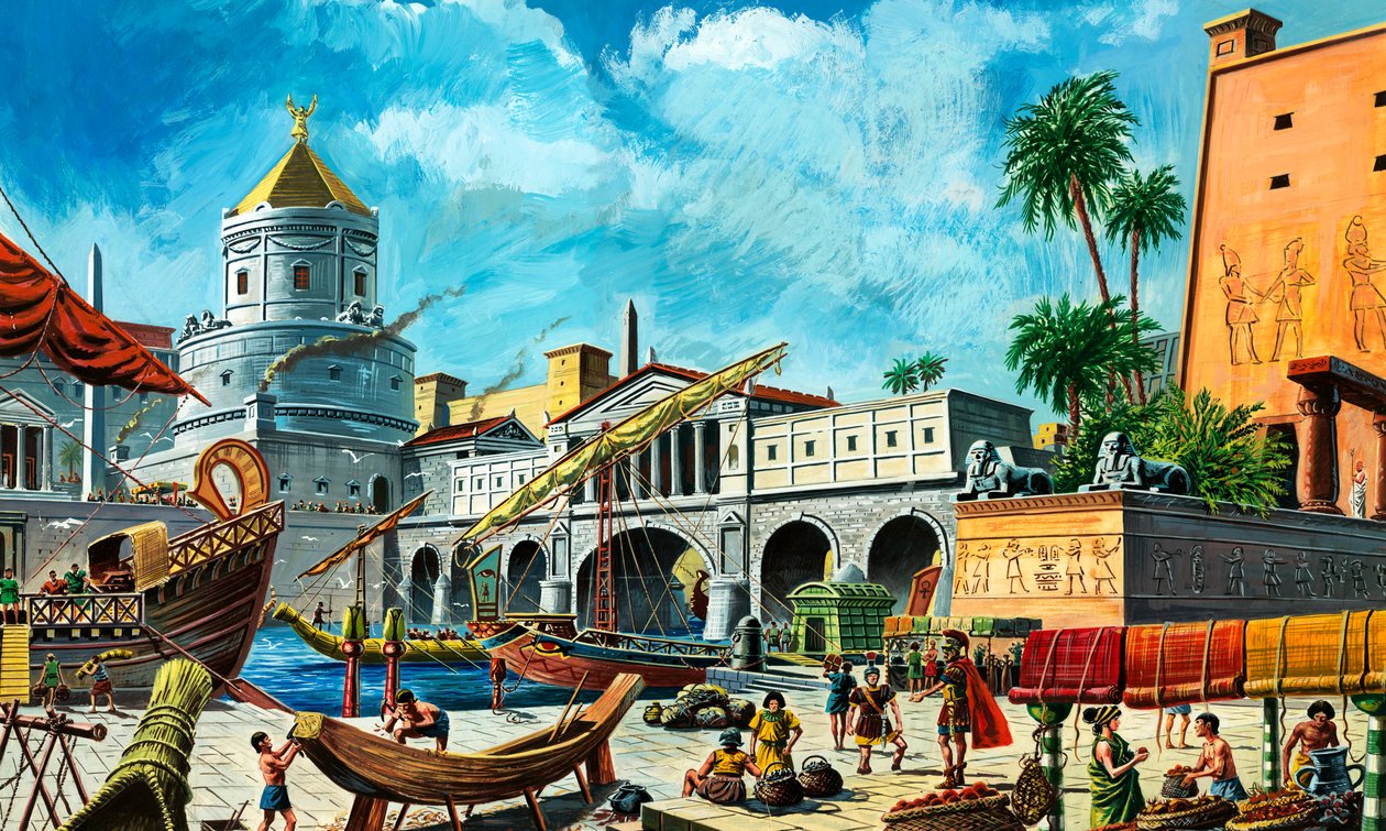 Alexandrie (gouache sur papier) - Ruggero Giovannini