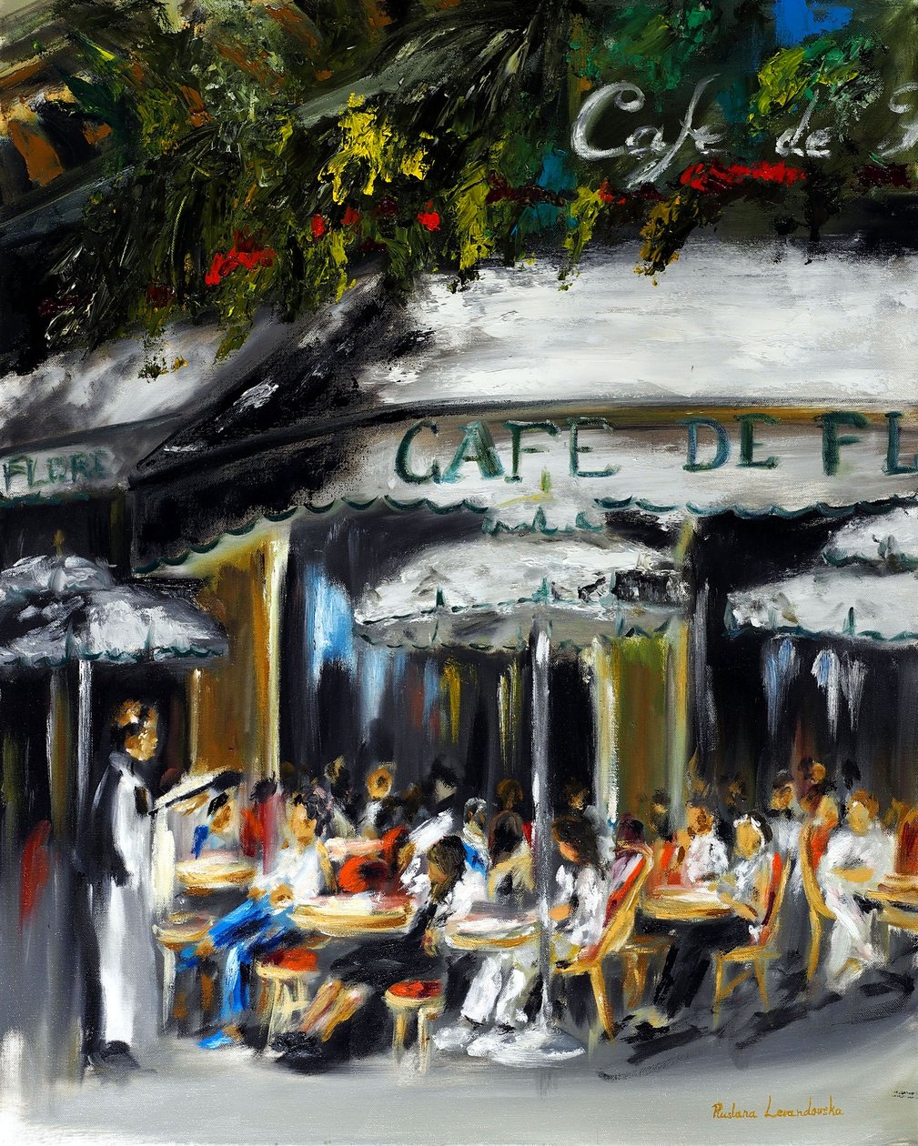 Cafe de Flore Paris, 2021 (oil on canvas) - Ruslana Levandovska