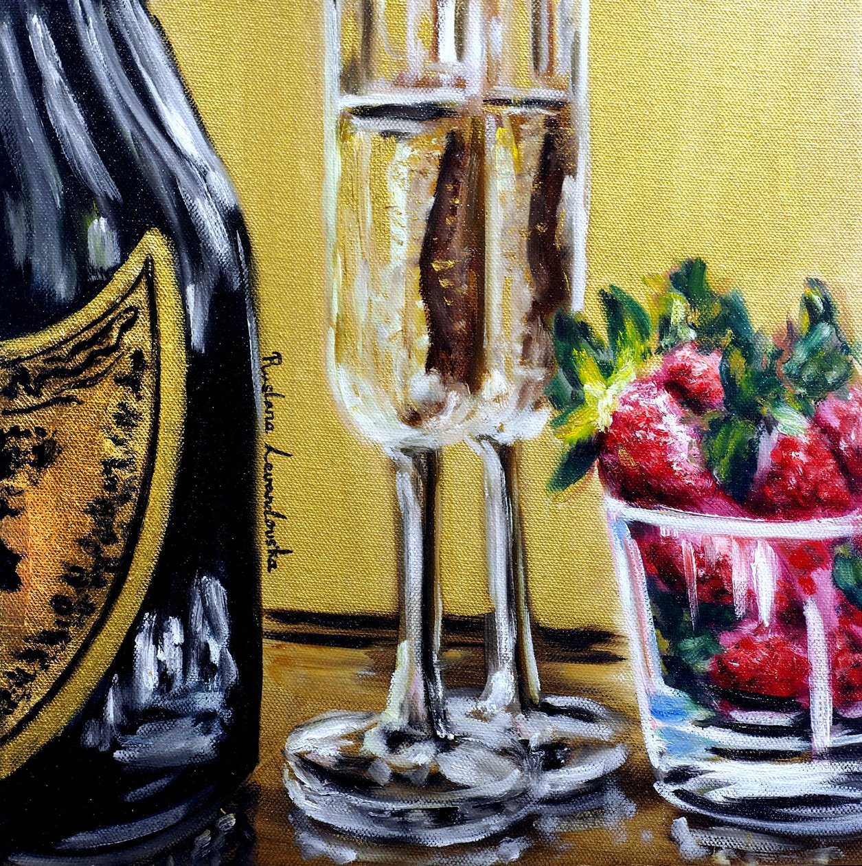 Champagne Wishes, 2025 (oil on canvas) - Ruslana Levandovska