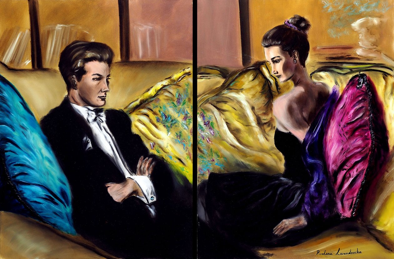 Longing - diptyque, 2024 (huile sur toile) - Ruslana Levandovska