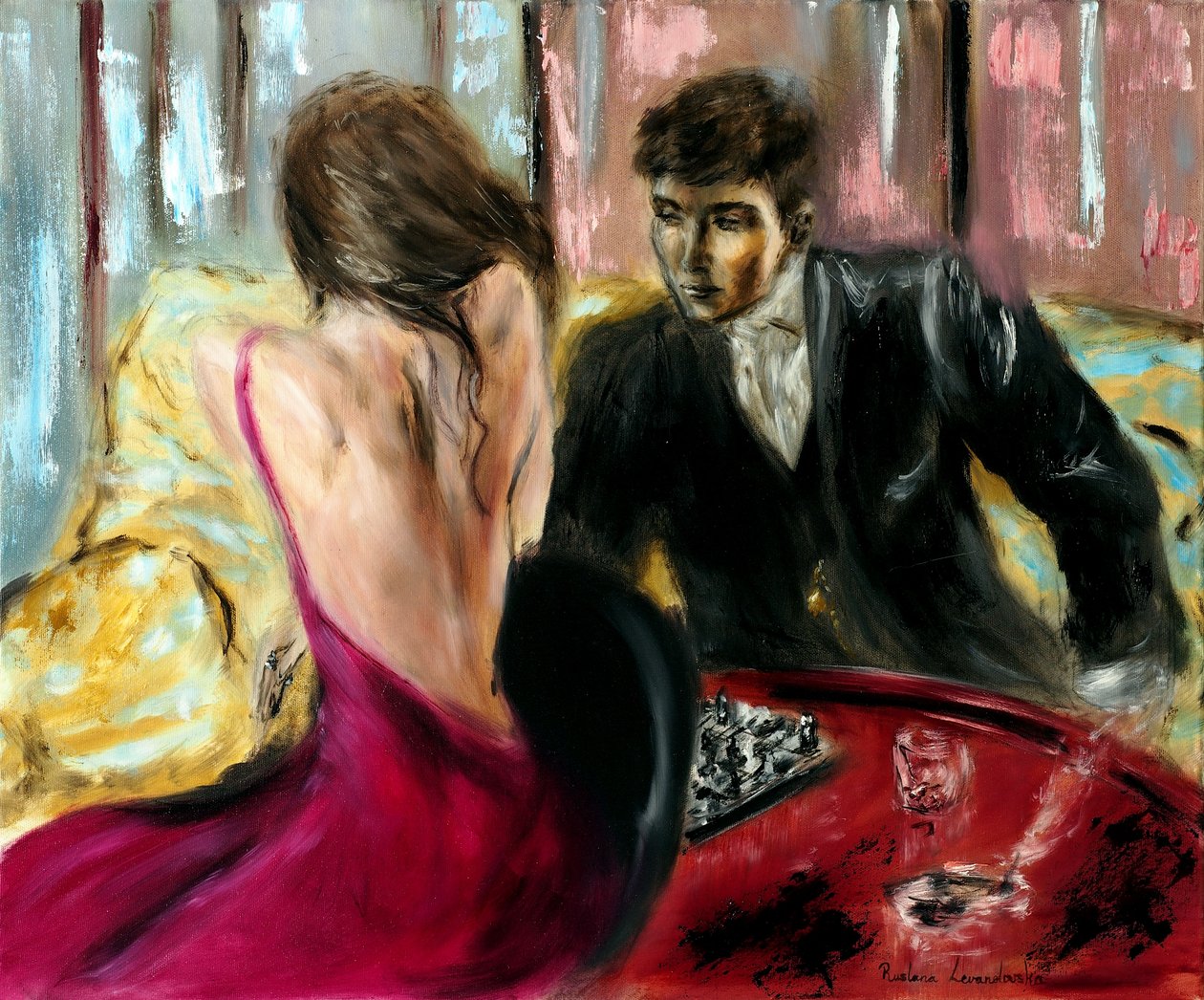 Your Next Move, 2022 (huile sur toile) - Ruslana Levandovska