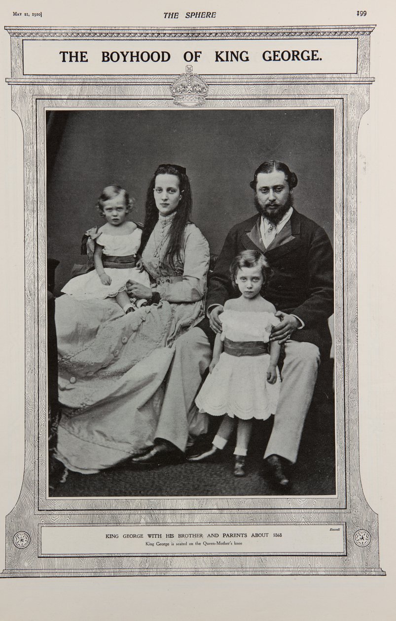 Le prince et la princesse de Galles avec deux de leurs enfants (1867) - Russell & Sons Photography