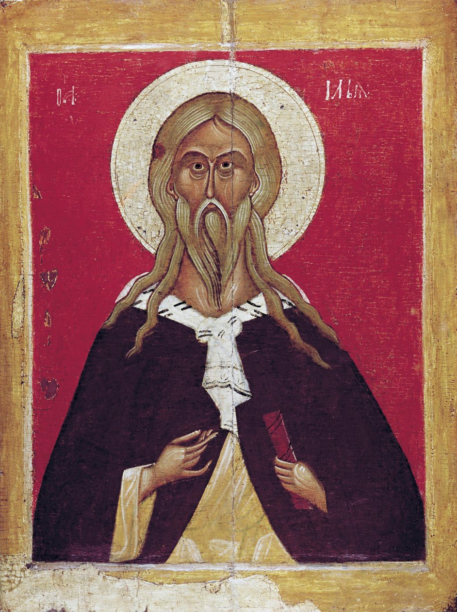 Le prophète Élie, fin du 14e - début du 15e siècle - Russian icon.