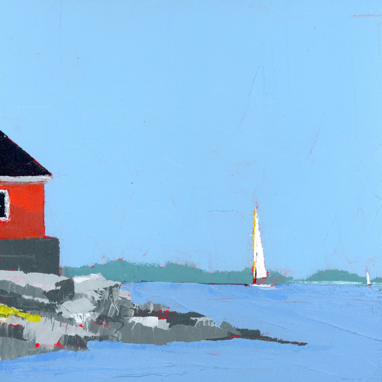 Coming In, 2025, acrylique sur panneau de bois - Ruth Lague