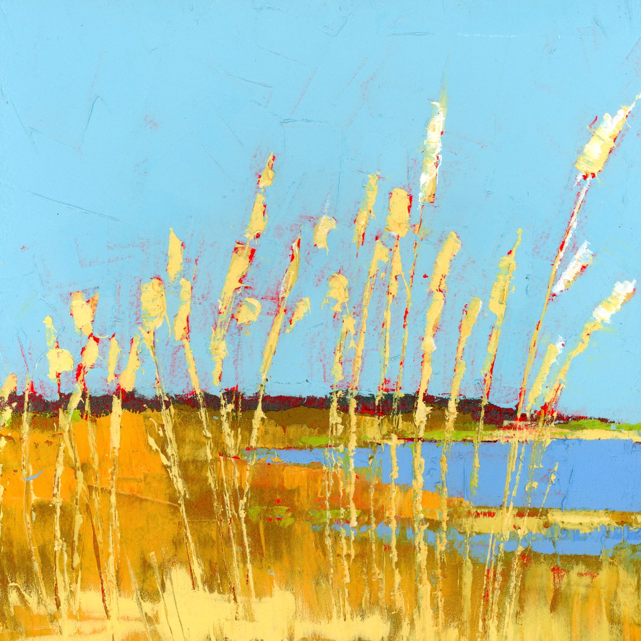 Vent, 2025, acrylique sur panneau de bois - Ruth Lague