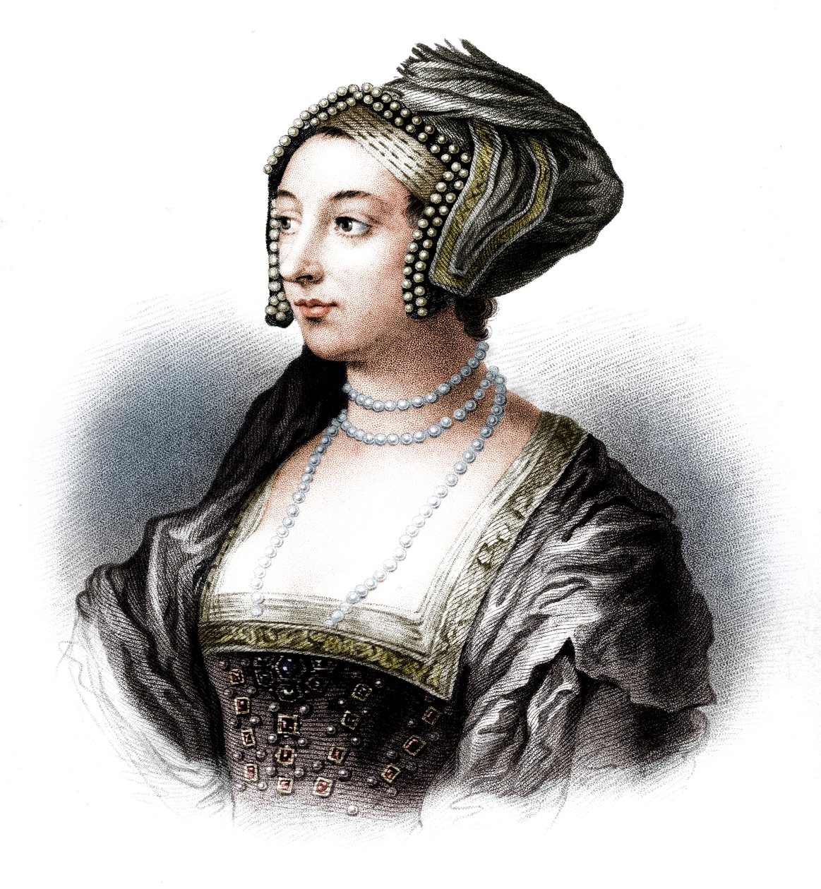 Anne Boleyn, deuxième épouse de Henry VIII, XIXe siècle - S. Freeman