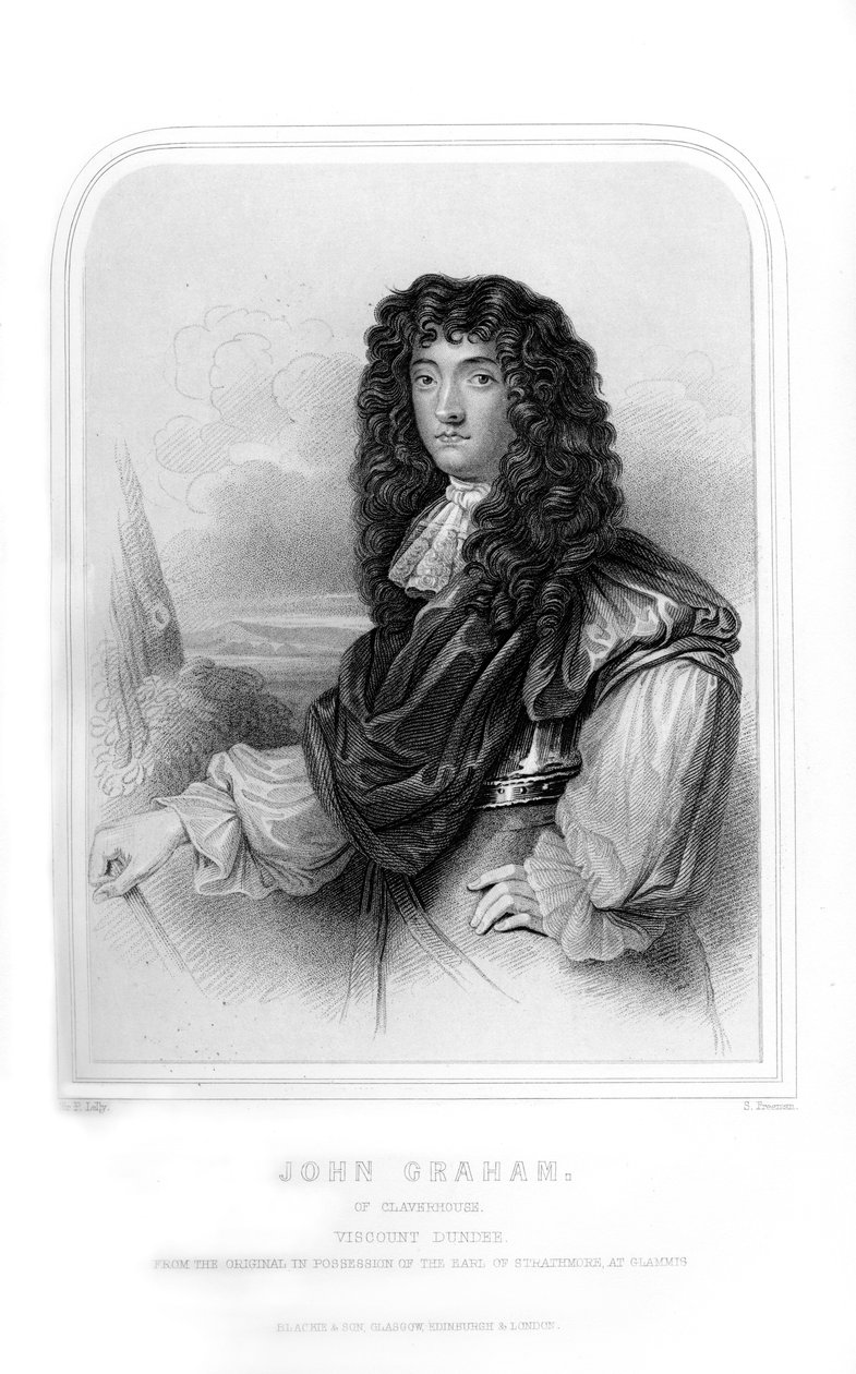 John Graham de Claverhouse, 1er vicomte Dundee, commandant jacobite écossais, 1870 - S. Freeman