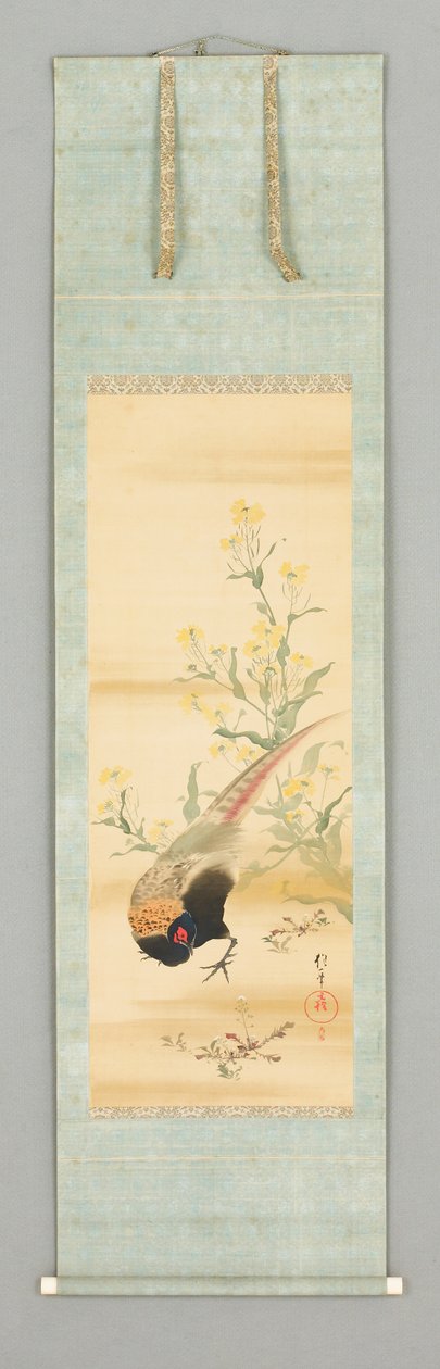 Faisan et branche fleurie,
1615-1868 (couleur et encre sur soie) - Sakai Hoitsu