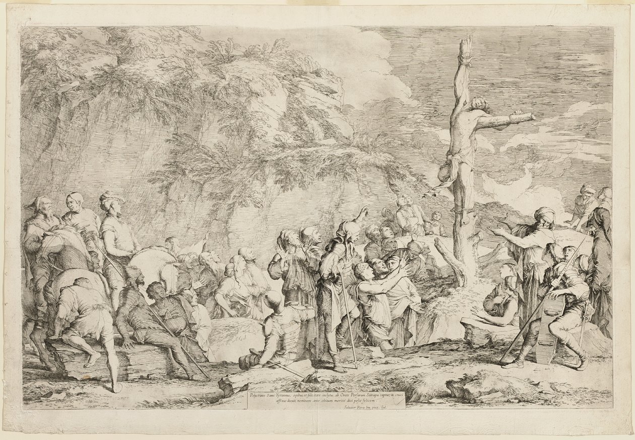 La Crucifixion de Polycrate - Salvator Rosa