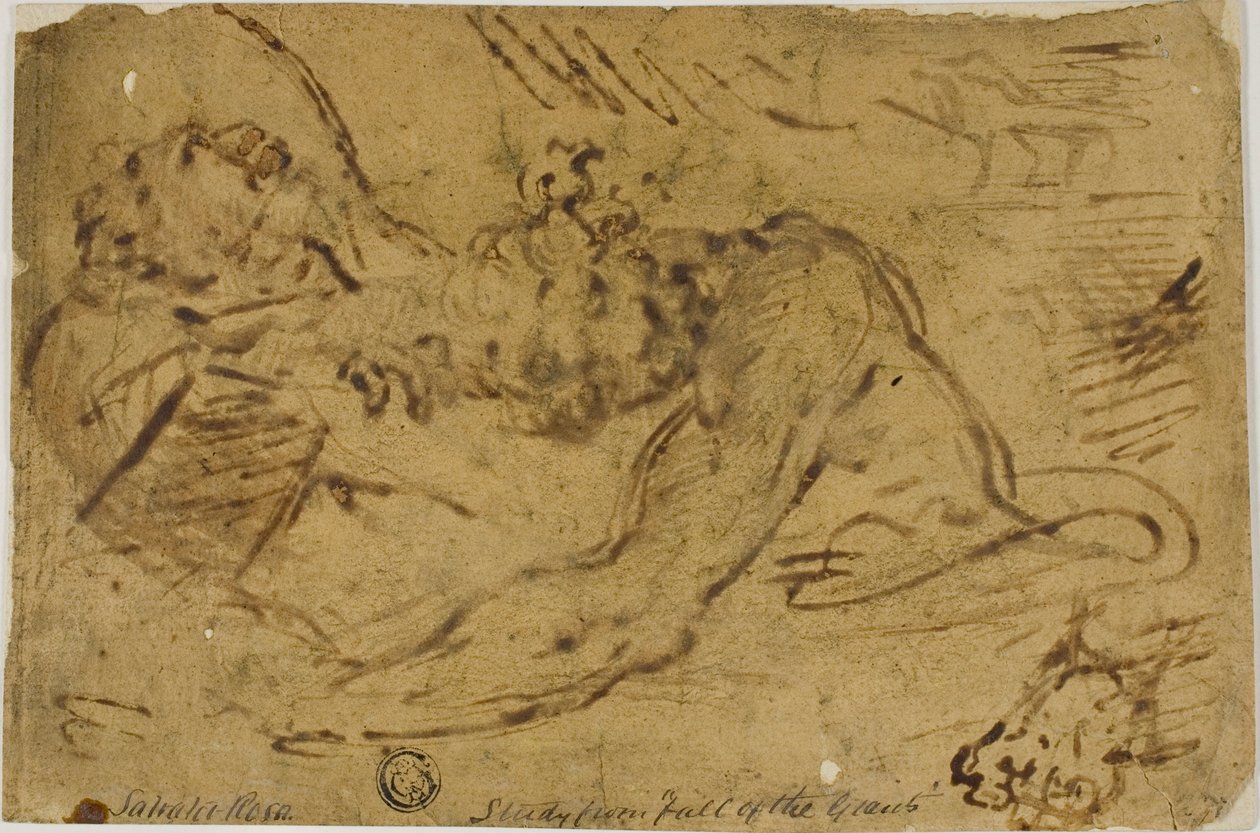 Deux figurines de grappin - Salvator Rosa
