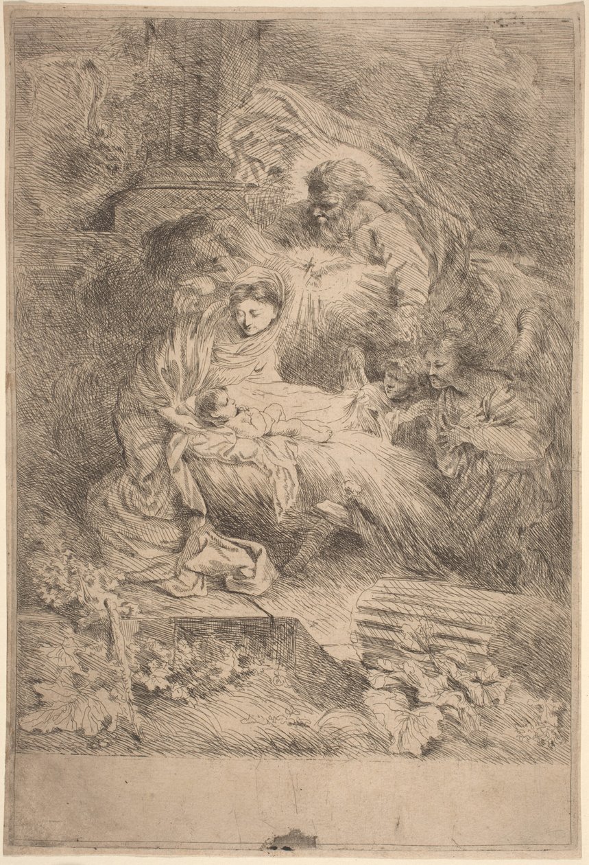 La Nativité avec Dieu le Père et le Saint-Esprit - Salvatore Castiglione