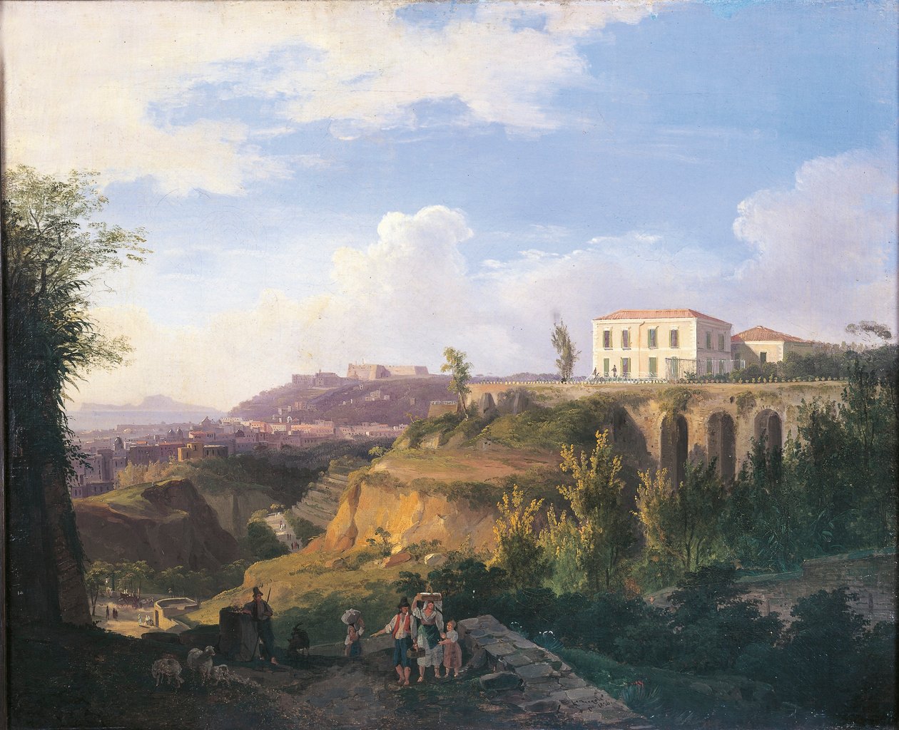 Italie, Naples, Vue de la Villa Ruffo à Capodimonte - Salvatore Fergola