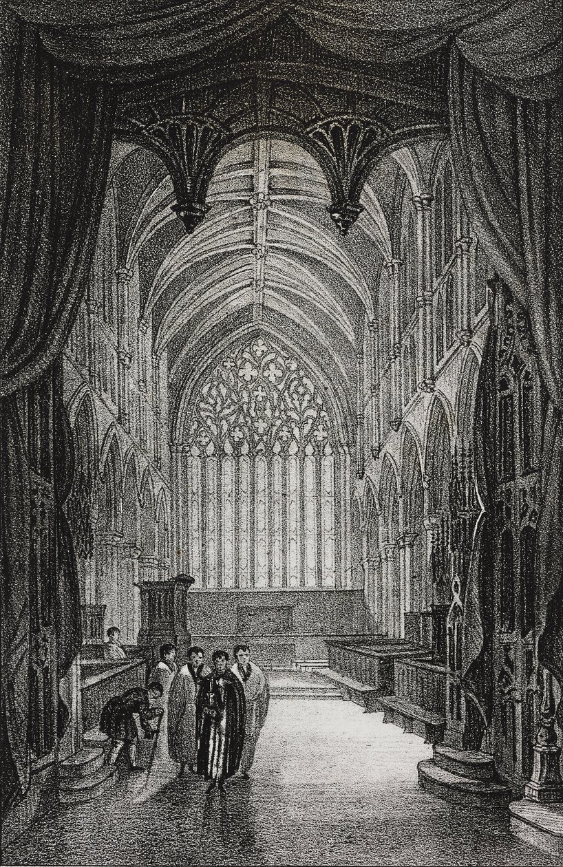 Intérieur de la cathédrale de Carlisle, Royaume-Uni (lithographie de Salvatore Puglia de Poliorama Pittoresco, n 25, 25 janvier) - Salvatore Puglia