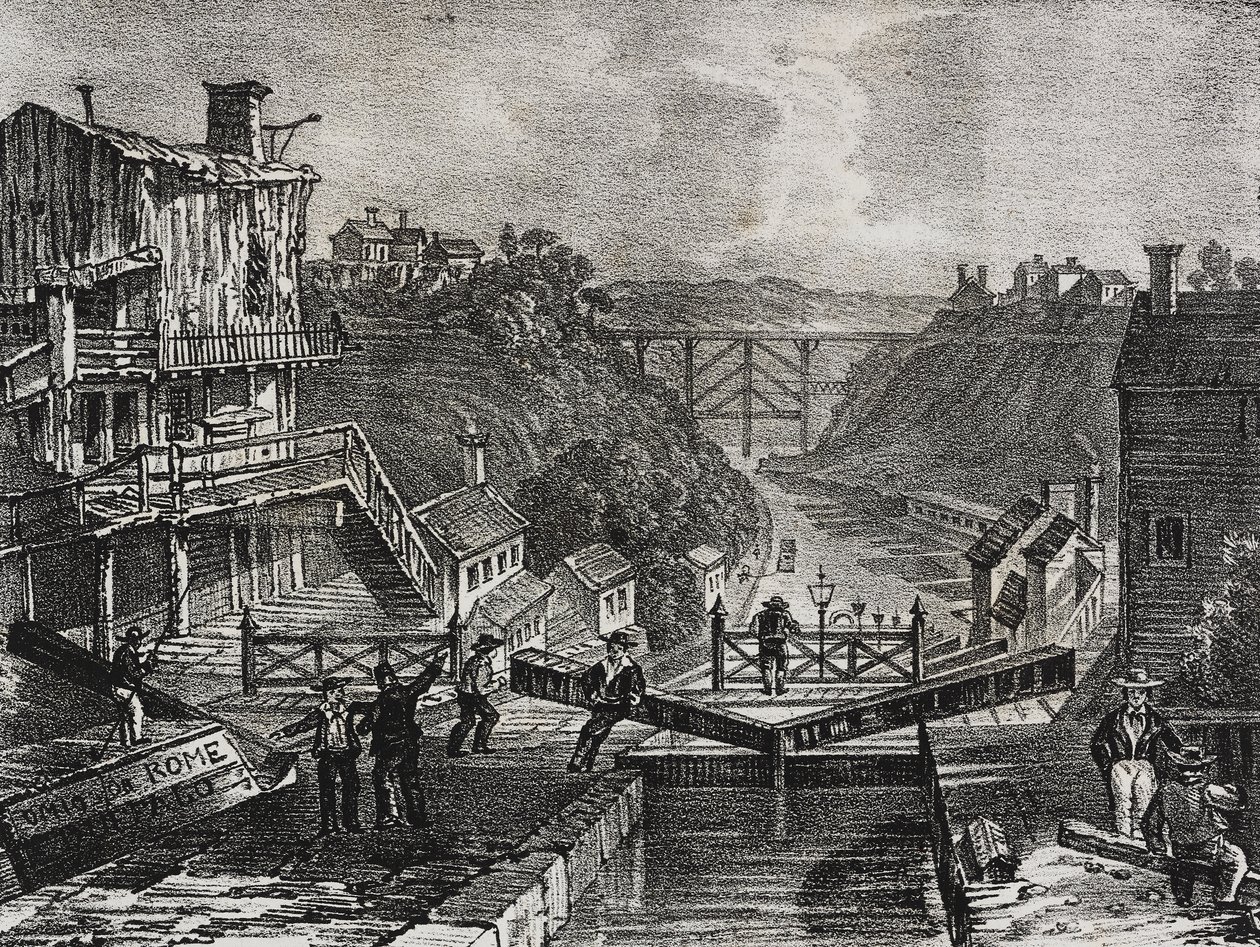Vue de Lockport, dans l