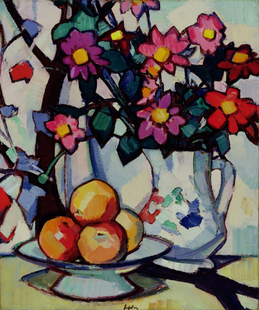 Nature morte de dahlias et de fruits, vers 1910-12 - Samuel John Peploe