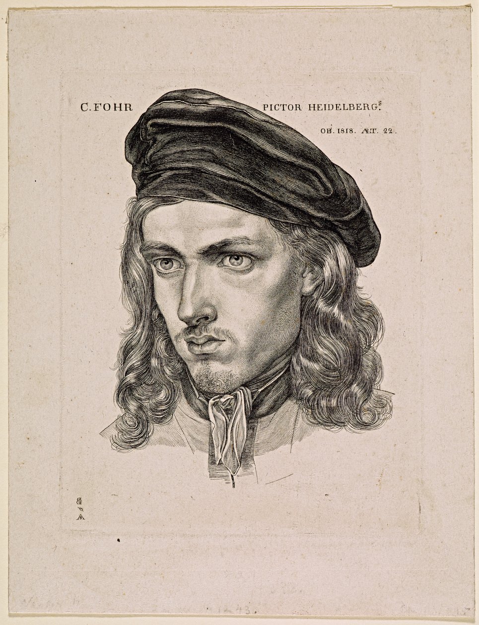 Portrait du peintre Carl Philipp Fohr - Samuel Amsler