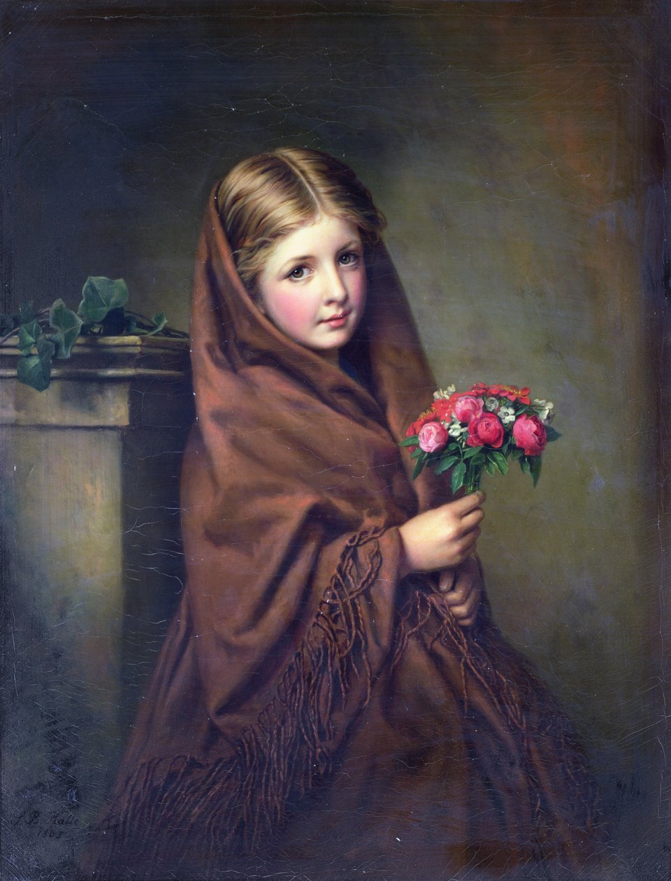 Une marchande de fleurs de Londres - Samuel Baruch Halle