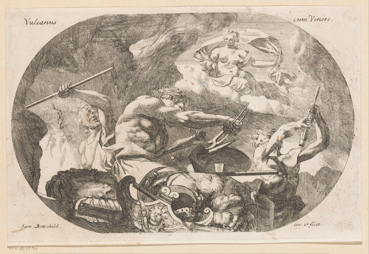 Vulcain et Vénus (série Opera Varia Historica, Poetica & Iconologica) - Samuel Bottschild