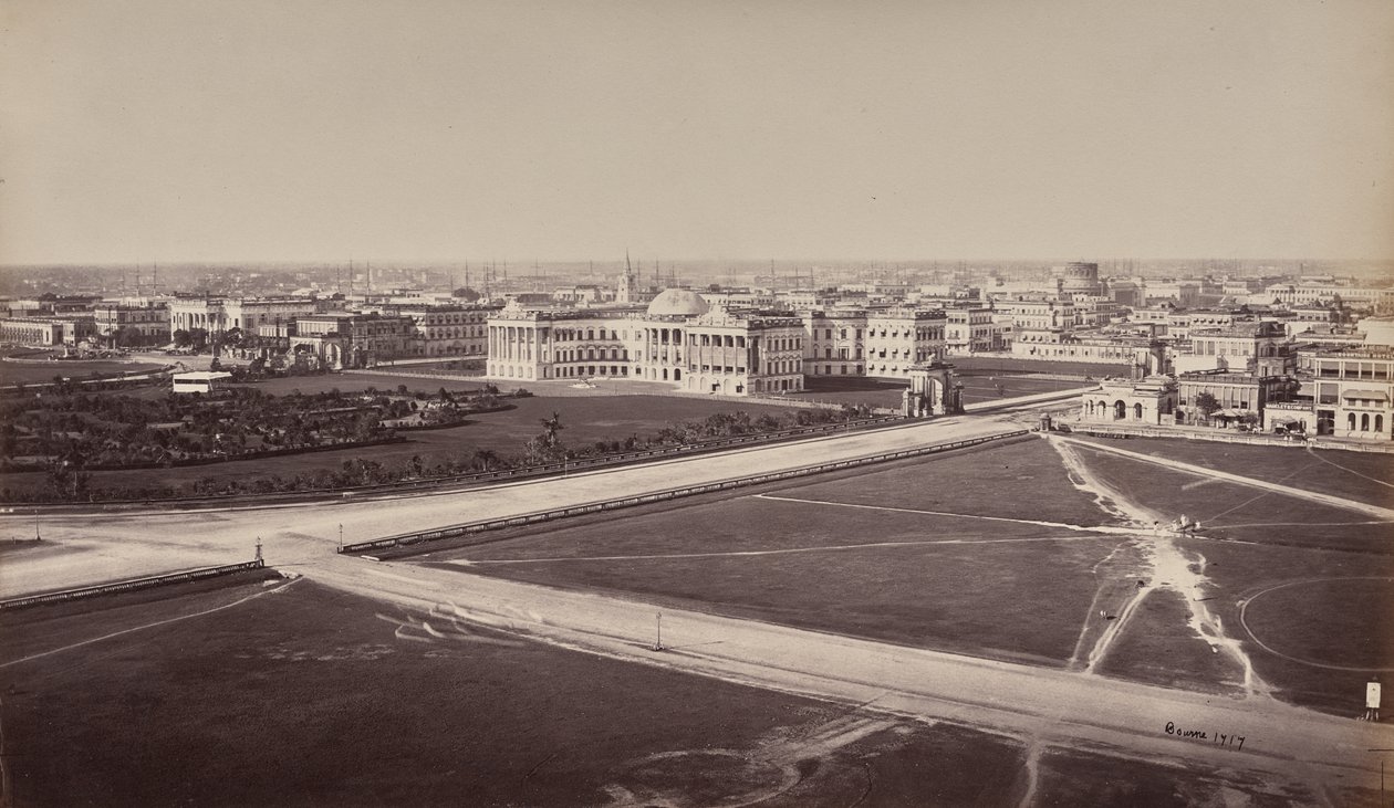 Calcutta. Vue générale. Palais du gouvernement au premier plan - Samuel Bourne
