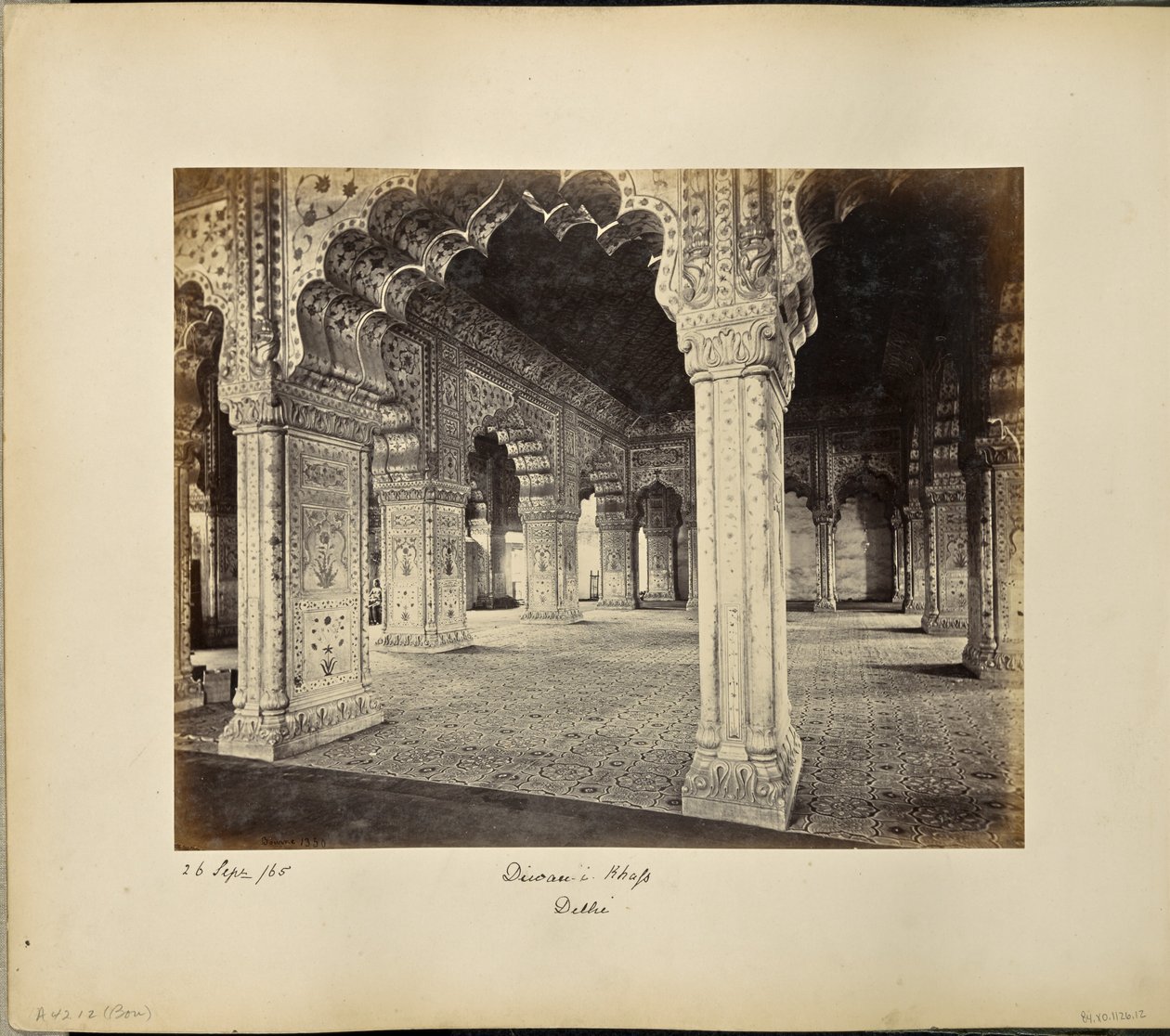 Delhi ; le palais, intérieur du Diwan-i-Khas - Samuel Bourne