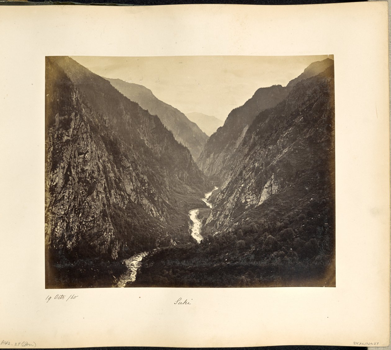 La vallée du Gange, vue depuis le village de Suki, en soirée - Samuel Bourne