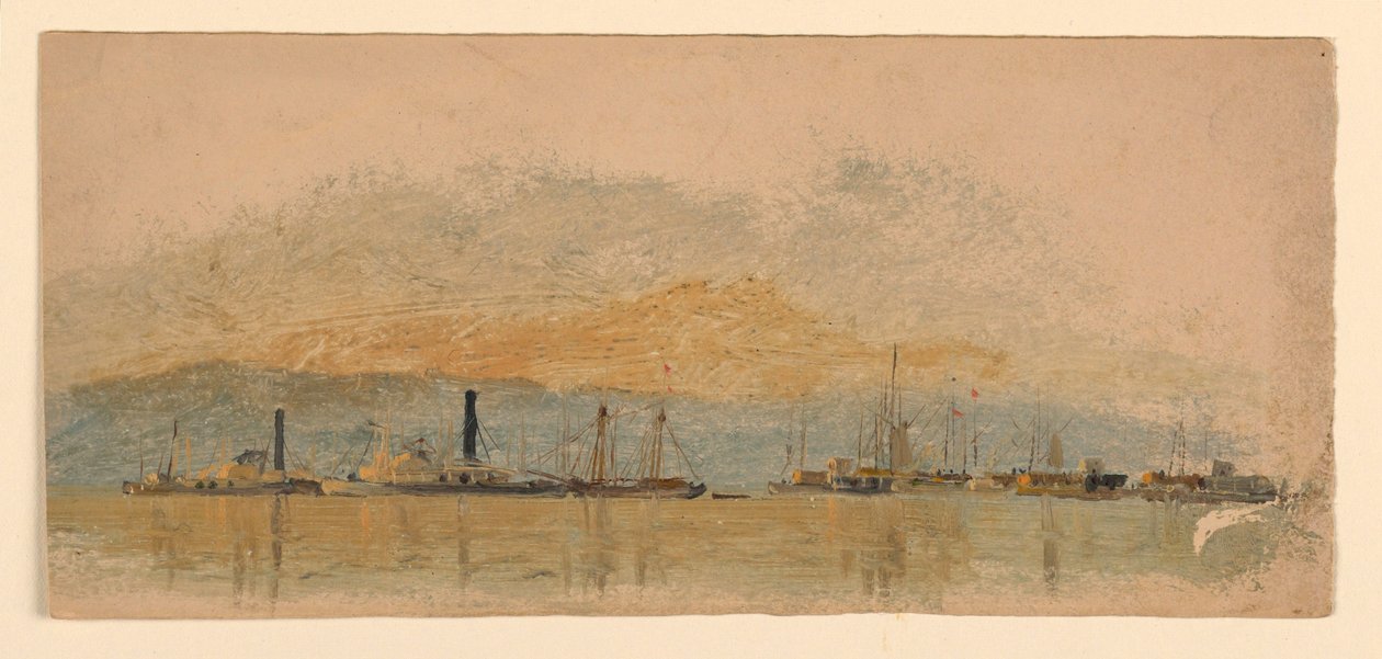 Dessin, Esquisses. Navires, vers 1860 - Samuel Colman