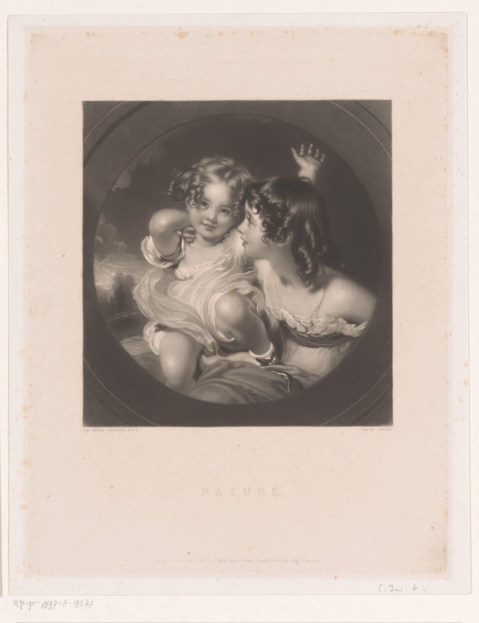 Deux enfants avec des boucles (Nature) - Samuel Cousins